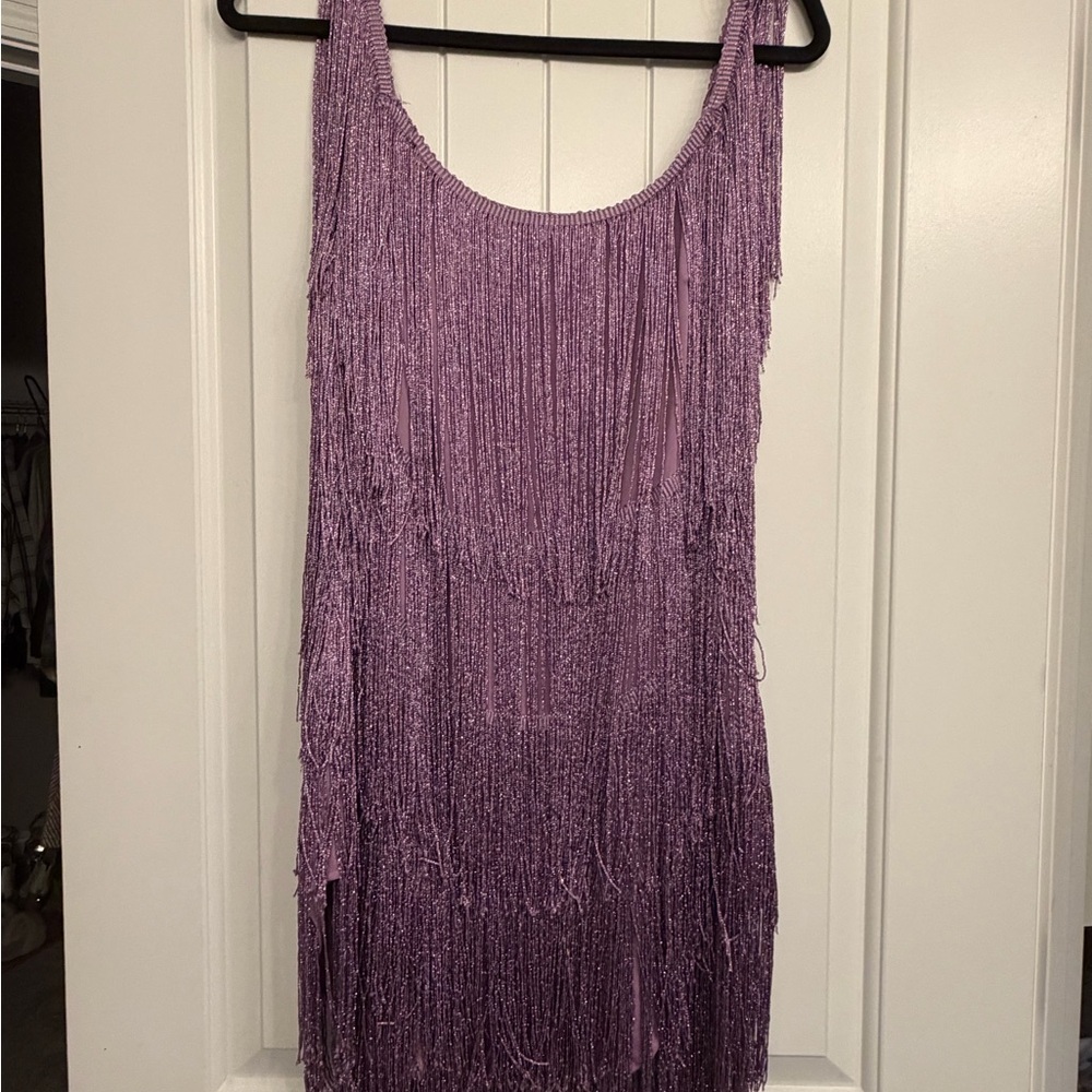 Purple Fringe Dress